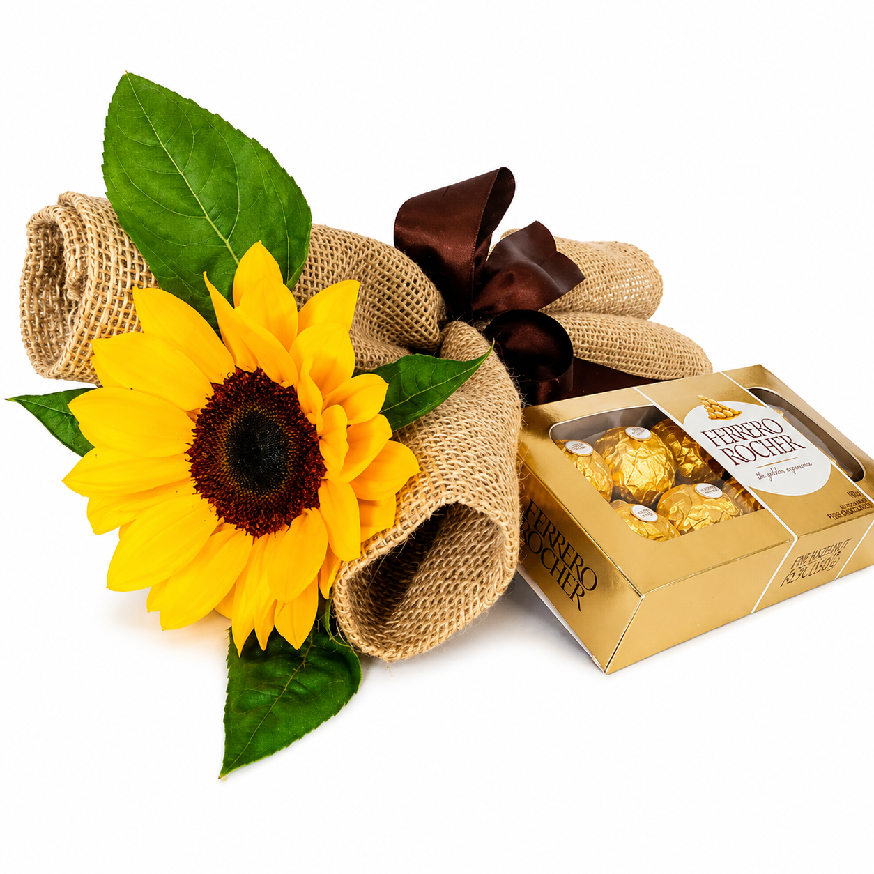 Bot�o de girassol com ferrero rocher