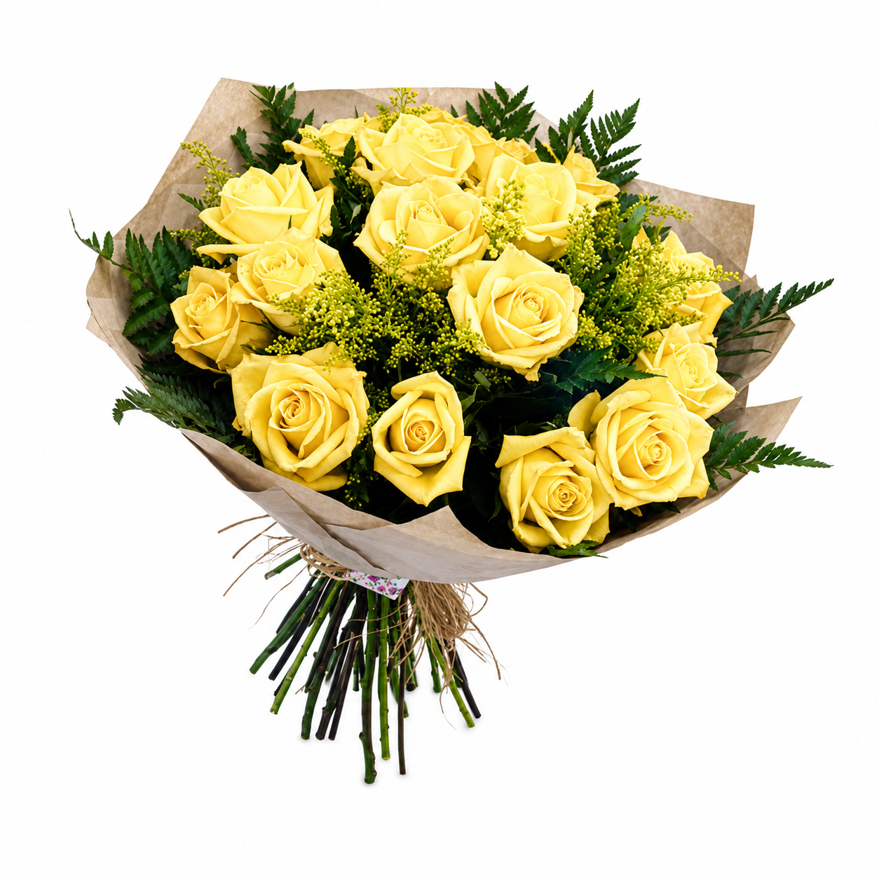 Buqu� 12 Rosas Amarelas