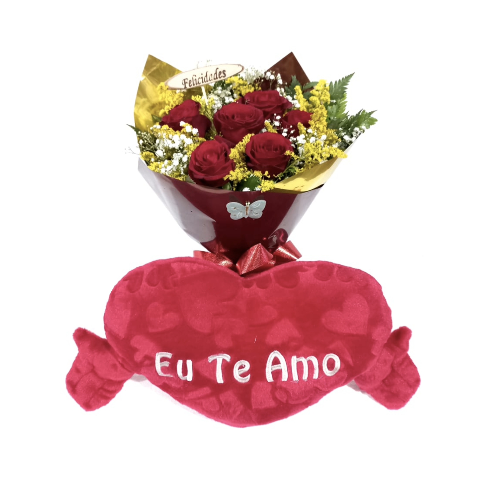 Buqu� de Rosas com Pel�cia