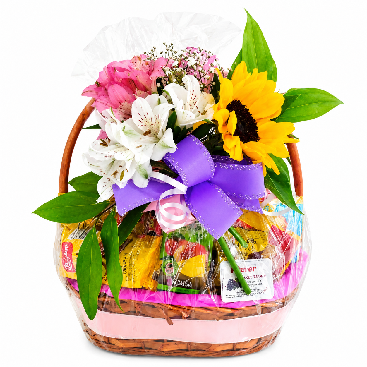 Cesta de Caf� com Flores