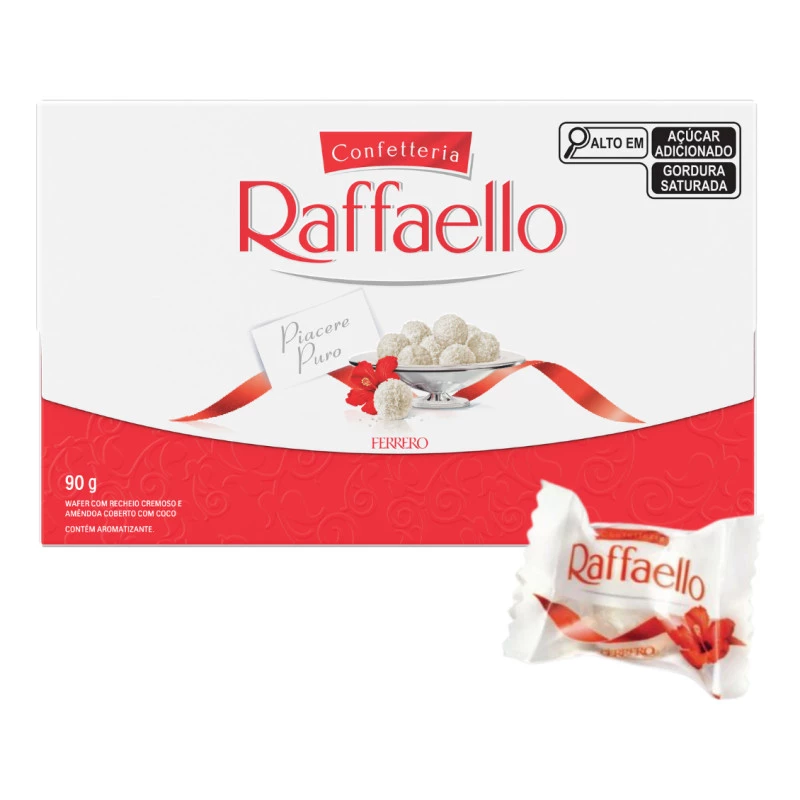 Chocolate Ferrero Raffaello com 9 unidades